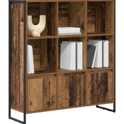 vidaXL Boekenkast 2 pcs Oud Hout 99,5 x 30 x 108 cm Bewerkt hout