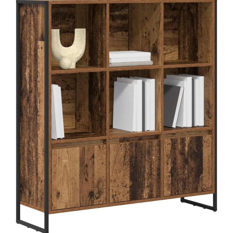 vidaXL Boekenkast 2 pcs Oud Hout 99,5 x 30 x 108 cm Bewerkt hout