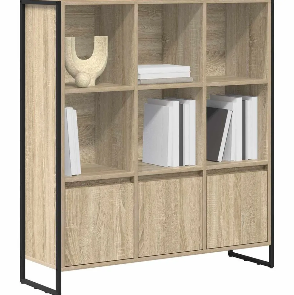 vidaXL Boekenkast 2 pcs Sonoma 99,5 x 30 x 108 cm Bewerkt hout