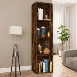 vidaXL Boekenkast / tv-meubel 36x30x143 cm bewerkt hout gerookt eiken