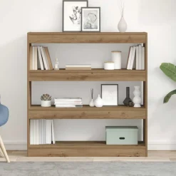 vidaXL Boekenkast artisanaal eikenkleurig 100 x 30 x 103 cm