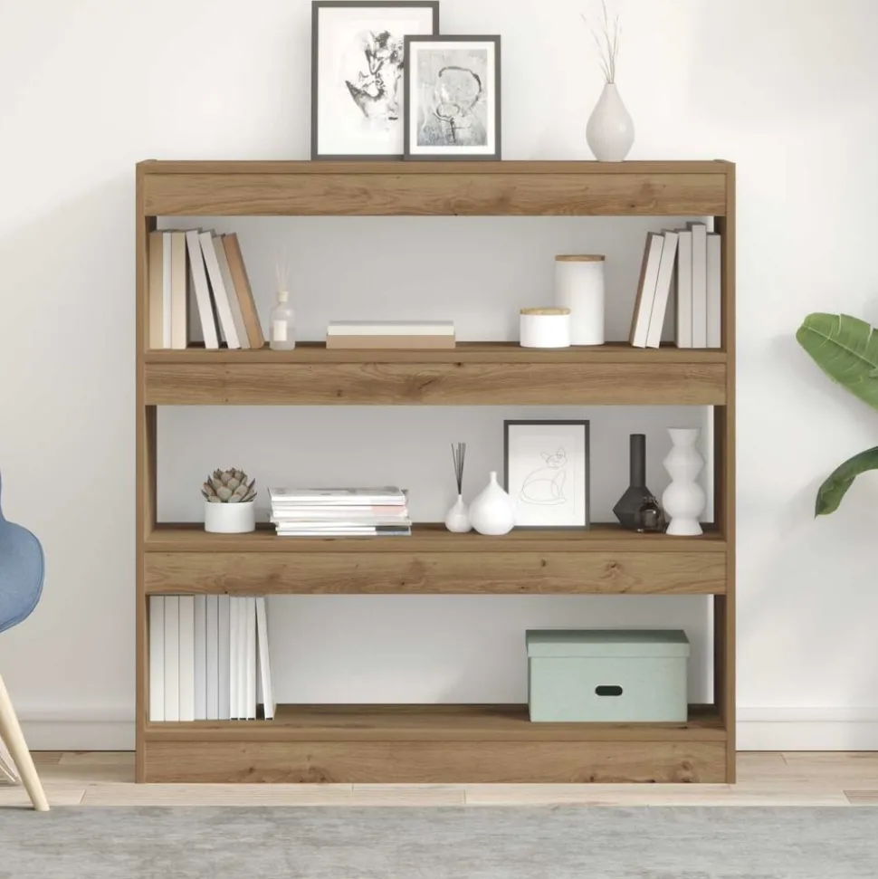 vidaXL Boekenkast artisanaal eikenkleurig 100 x 30 x 103 cm