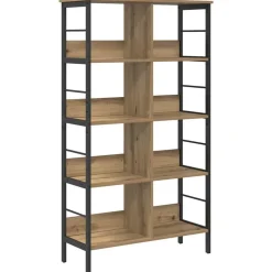 vidaXL Boekenkast Artisan Eiken 82 x 32 x 144,5 cm Bewerkt hout