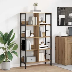 vidaXL Boekenkast Artisan Eiken 82 x 32 x 144,5 cm Bewerkt hout