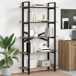 vidaXL Boekenkast Artisan Eiken 100 x 33,5 x 178 cm Bewerkt hout