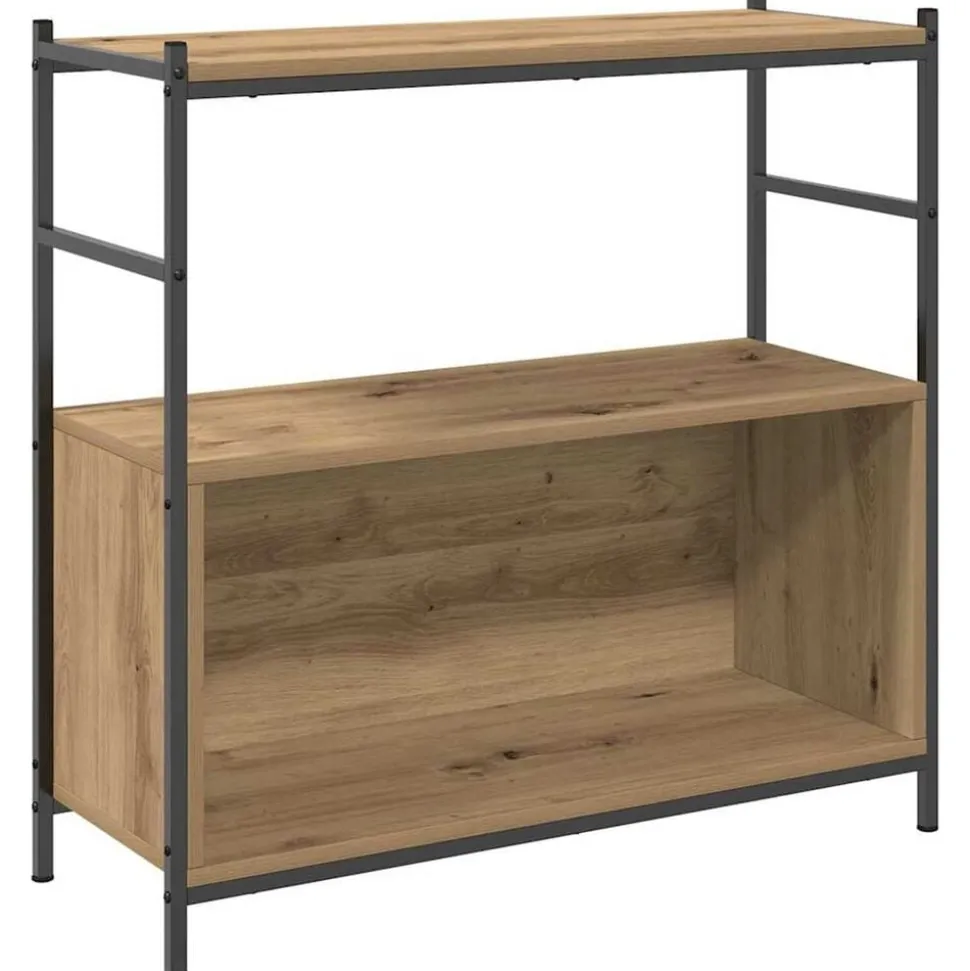 vidaXL Boekenkast artisanaal eikenkleurig 80 x 30 x 78.5 cm