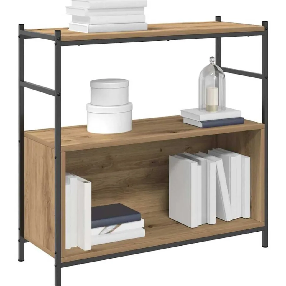 vidaXL Boekenkast artisanaal eikenkleurig 80 x 30 x 78.5 cm