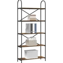 vidaXL Boekenkast Gerookt eiken 80 x 30 x 183 cm Bewerkt hout