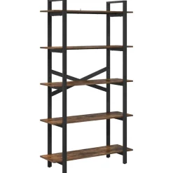 vidaXL Boekenkast Gerookt eiken 100 x 33,5 x 178 cm Bewerkt hout