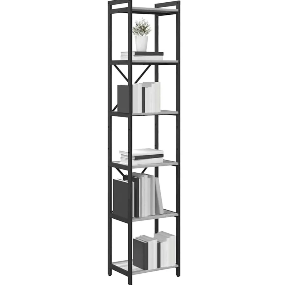 vidaXL Boekenkast Grijs sonoma 40 x 30 x 189,5 cm Bewerkt hout