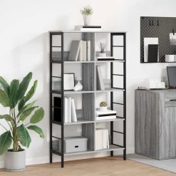 vidaXL Boekenkast Grijs Sonoma 82 x 32 x 144,5 cm Bewerkt hout