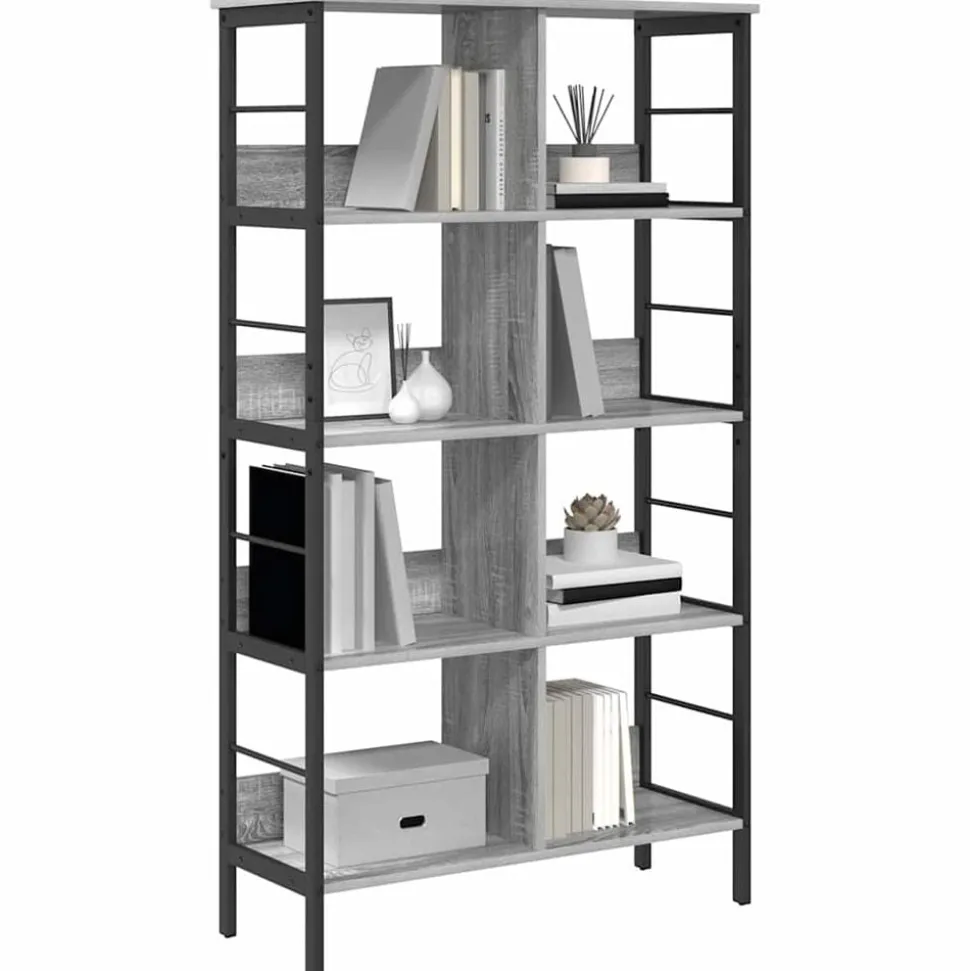 vidaXL Boekenkast Grijs Sonoma 82 x 32 x 144,5 cm Bewerkt hout