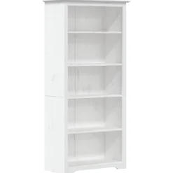 vidaXL Boekenkast 5-laags BODO 82x40x173 cm massief grenenhout wit