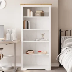 vidaXL Boekenkast 5-laags BODO 82x40x173 cm massief grenenhout bruin