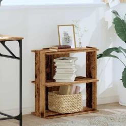 vidaXL Boekenkast 3-laags 60x30x60 cm bewerkt hout oud houtkleur