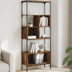vidaXL Boekenkast 5-laags 76x33x188,5 cm bewerkt hout gerookt eiken