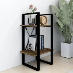 vidaXL Boekenkast 2-laags 40x30x70 cm bewerkt hout bruin eikenkleur