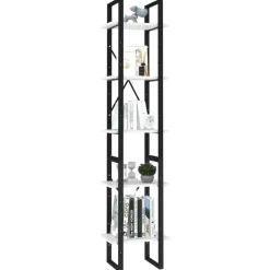 vidaXL Boekenkast met 5 schappen 40x30x175 cm bewerkt hout wit