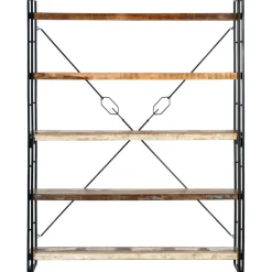 vidaXL Boekenkast met 5 schappen 140x30x180 cm massief gerecycled hout