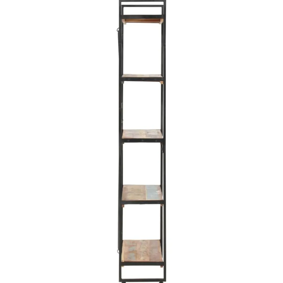 vidaXL Boekenkast met 5 schappen 140x30x180 cm massief gerecycled hout