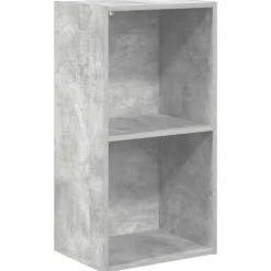 vidaXL Boekenkast met 2 schappen 40x30x76,5 cm bewerkt hout betongrijs