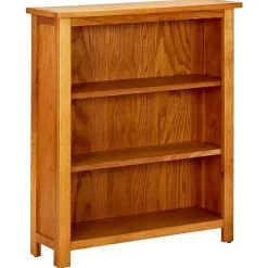 vidaXL Boekenkast met 3 schappen 70x22,5x82 cm massief eikenhout