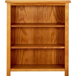 vidaXL Boekenkast met 3 schappen 70x22,5x82 cm massief eikenhout