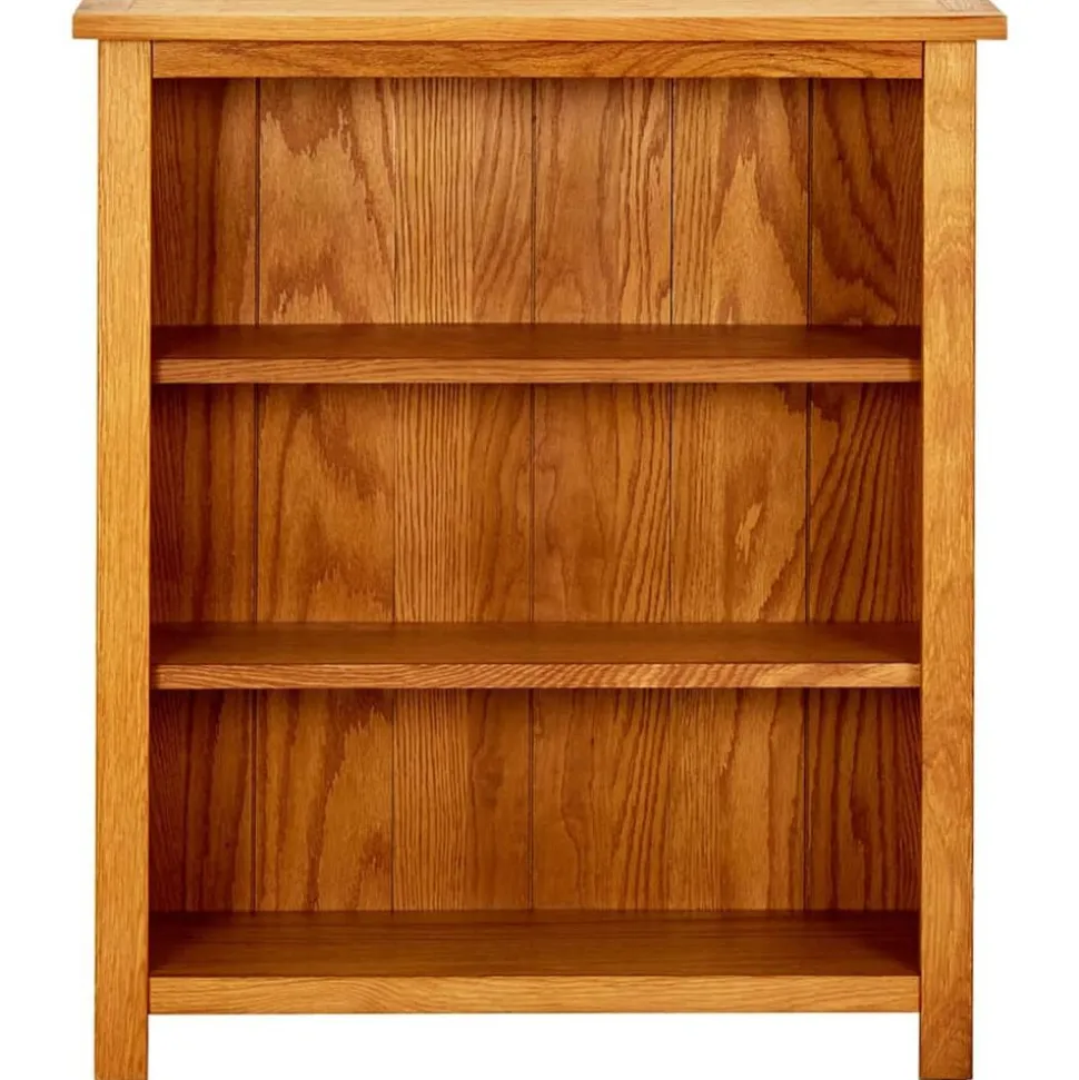 vidaXL Boekenkast met 3 schappen 70x22,5x82 cm massief eikenhout