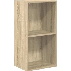 vidaXL Boekenkast met 2 schappen 40x30x76,5 cm bewerkt hout sonoma eik
