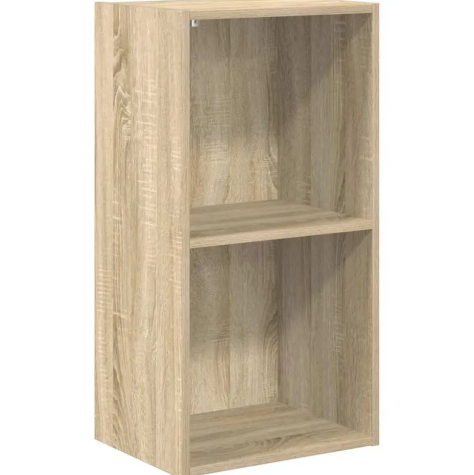 vidaXL Boekenkast met 2 schappen 40x30x76,5 cm bewerkt hout sonoma eik