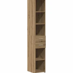 vidaXL Boekenkast met lade Artisan Eiken 30 x 42.4 x 185.2 cm