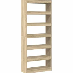 vidaXL Boekenkast met plank Sonoma Eiken 80 x 30 x 198 cm Bewerkt hout