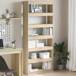 vidaXL Boekenkast met plank Sonoma Eiken 80 x 30 x 198 cm Bewerkt hout