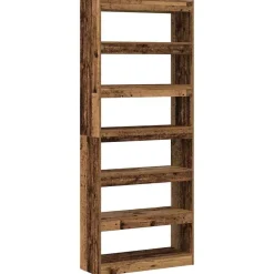 vidaXL Boekenkast met plank Oudhout 80 x 30 x 198 cm Bewerkt hout