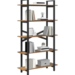 vidaXL Boekenkast Oud Hout 100 x 33,5 x 178 cm Bewerkt hout
