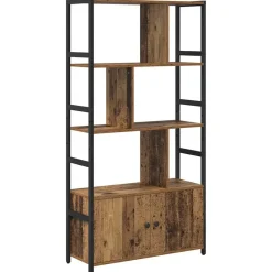 vidaXL Boekenkast Oud hout 80 x 30 x 155,5 cm Bewerkt hout