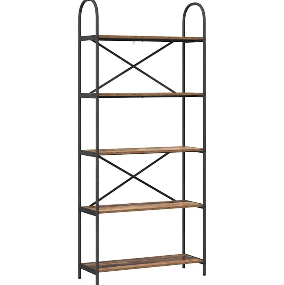 vidaXL Boekenkast Oudhout 80 x 30 x 183 cm Bewerkt hout