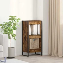 vidaXL Boekenkast Rook Eik 80 x 30 x 155 cm Bewerkt hout