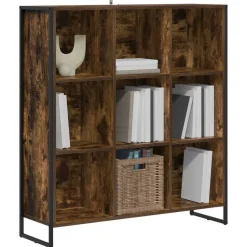 vidaXL Boekenkast Rook Eik 99,5 x 30 x 108,5 cm Bewerkt hout