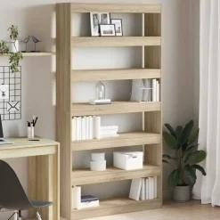 vidaXL Boekenkast Sonoma Eiken 100 x 30 x 198 cm Bewerkt hout