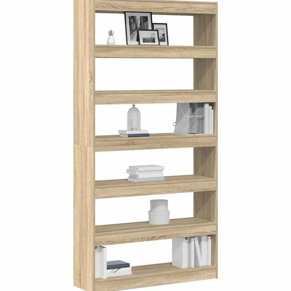 vidaXL Boekenkast Sonoma Eiken 100 x 30 x 198 cm Bewerkt hout