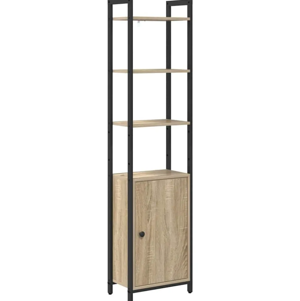vidaXL Boekenkast Sonoma Eiken 40 x 24 x 161 cm Bewerkt hout