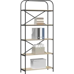 vidaXL Boekenkast Sonoma Eiken 80 x 30 x 183 cm Bewerkt hout