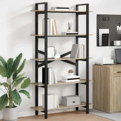 vidaXL Boekenkast Sonoma Eiken 100 x 33,5 x 178 cm Bewerkt hout