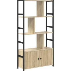 vidaXL Boekenkast Sonoma Eiken 80 x 30 x 155,5 cm Bewerkt hout