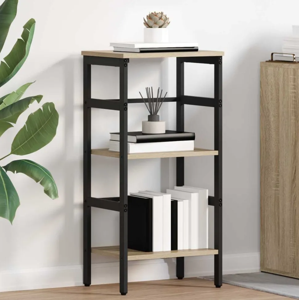 vidaXL Boekenkast Sonoma Eiken 40 x 29,5 x 81 cm Bewerkt hout