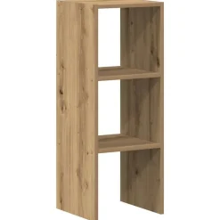 vidaXL Boekenkast stapelbaar 30x30x80 cm bewerkt hout artisanaal eiken