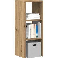 vidaXL Boekenkast stapelbaar 30x30x80 cm bewerkt hout artisanaal eiken