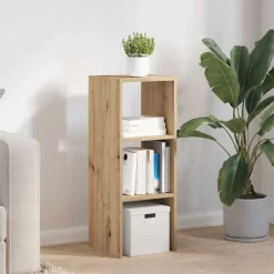 vidaXL Boekenkast stapelbaar 30x30x80 cm bewerkt hout artisanaal eiken