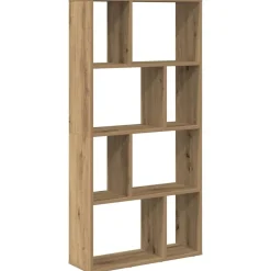 vidaXL Boekenkast 60x20x120,5 cm bewerkt hout artisanaal eikenkleurig